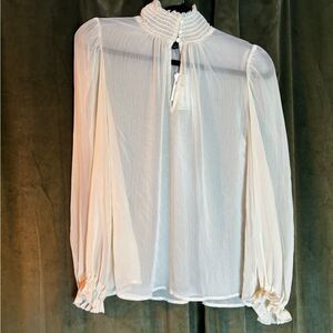 Cottage Cream Sheer Blouse